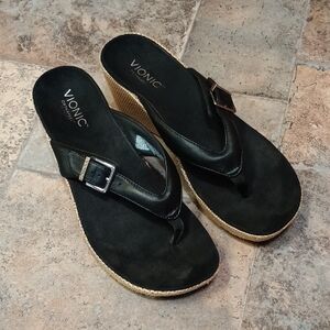 Vionic Polina Orthaheel Wedge Heel Sandal Size 10